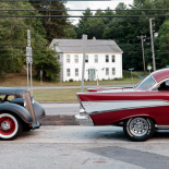 A pair of hotrods we saw at a pit stop on the way back